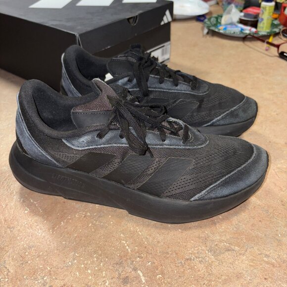 Mens Adidas Lightshift Running Athletic Shoes Suede Mesh 11.5 Black - Picture 13 of 16